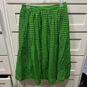 Kate Spade for target Vibrant Green Eyelet A-Line Skirt